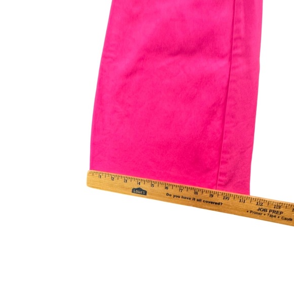 JC & JQ Pink Flare Bell Bottom Jeans Women's Y2K Disco Festival Statement Denim - Picture 7 of 10